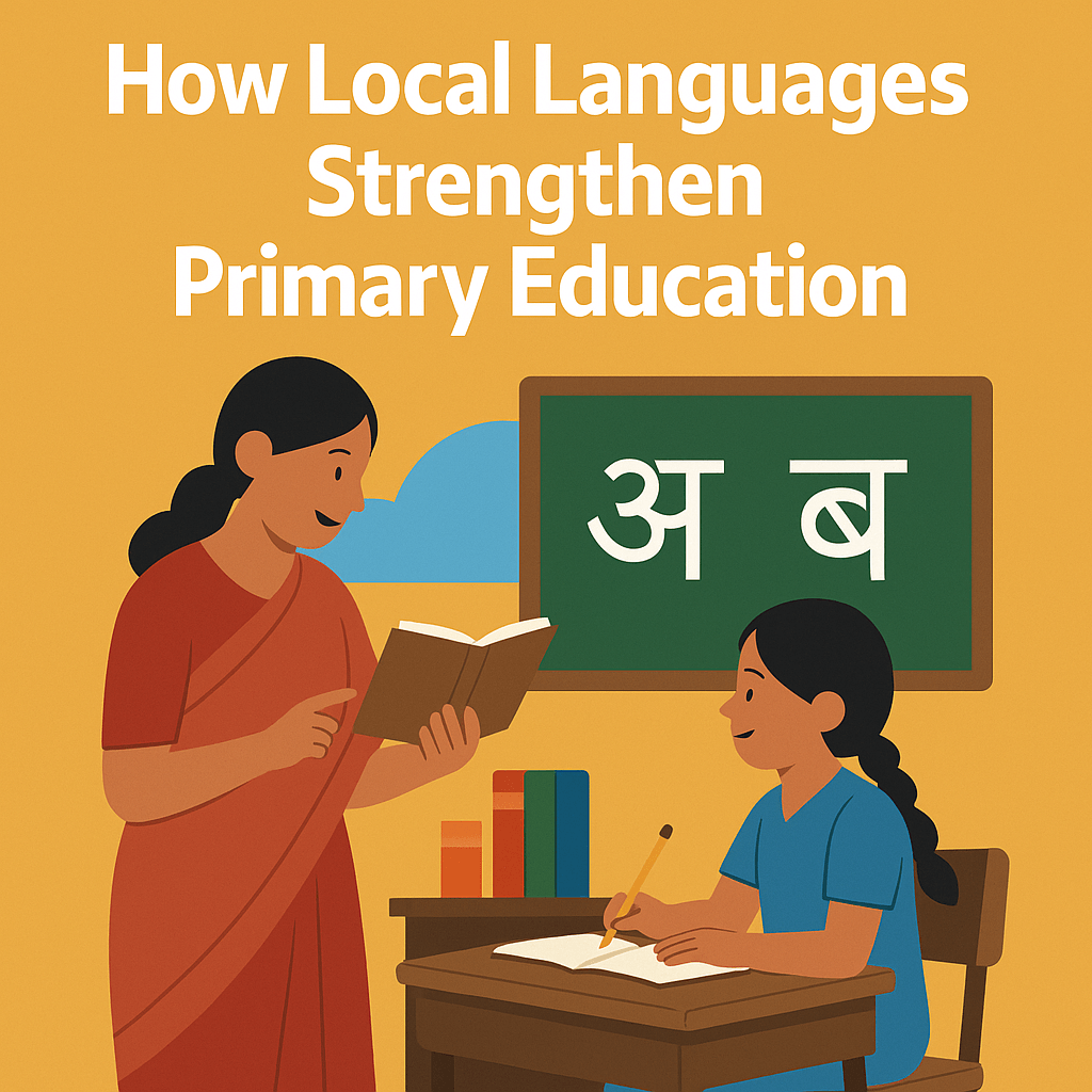 Children learning in their mother tongue in rural India