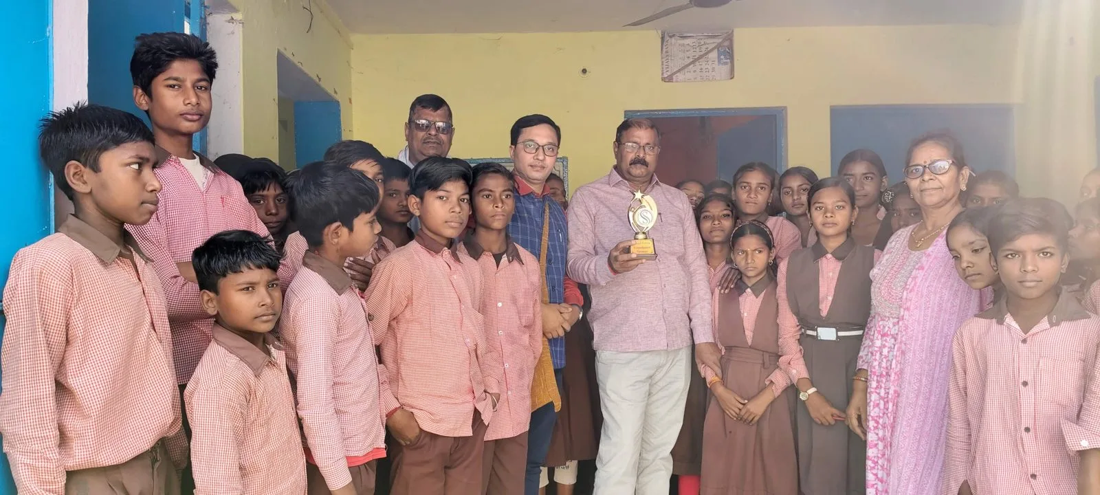 SSF team with students at a government school